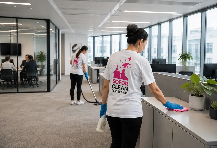 Clean corporate premises — offices after professional cleaning